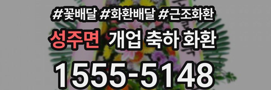 성주면 개업 축하 화환