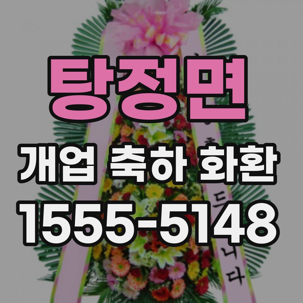 탕정면 개업 축하 화환