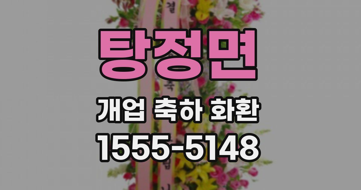 탕정면 개업 축하 화환