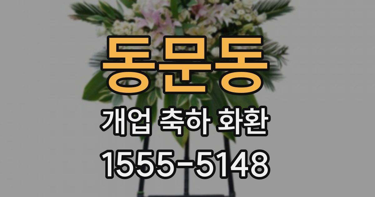 동문동 개업 축하 화환