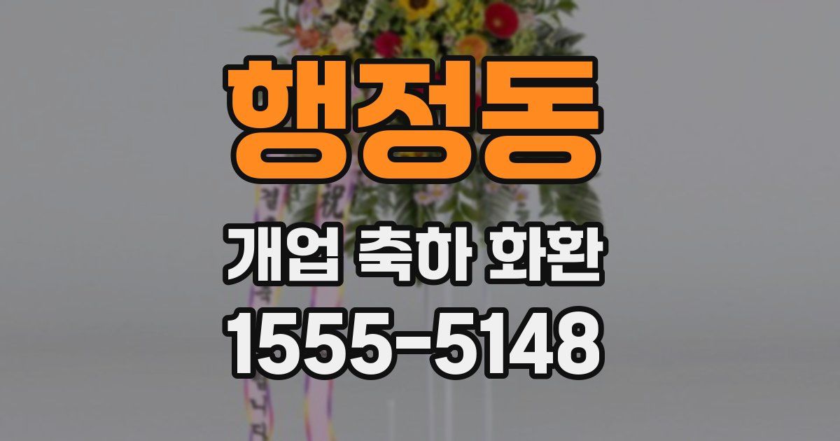 행정동 개업 축하 화환