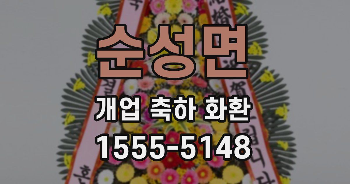 순성면 개업 축하 화환