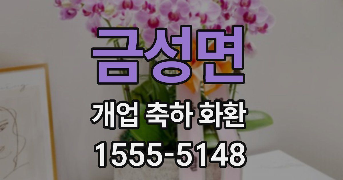 금성면 개업 축하 화환