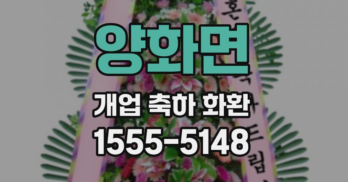 양화면 개업 축하 화환