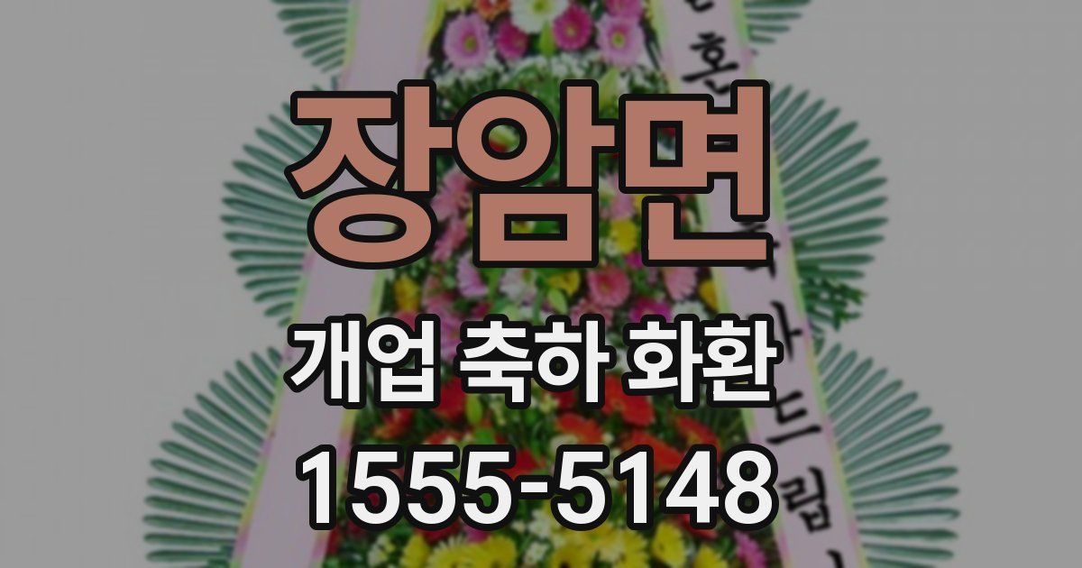 장암면 개업 축하 화환