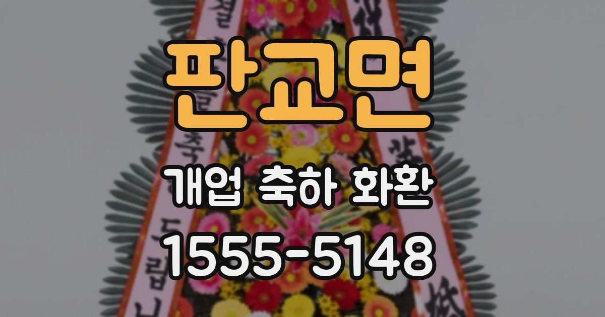 판교면 개업 축하 화환