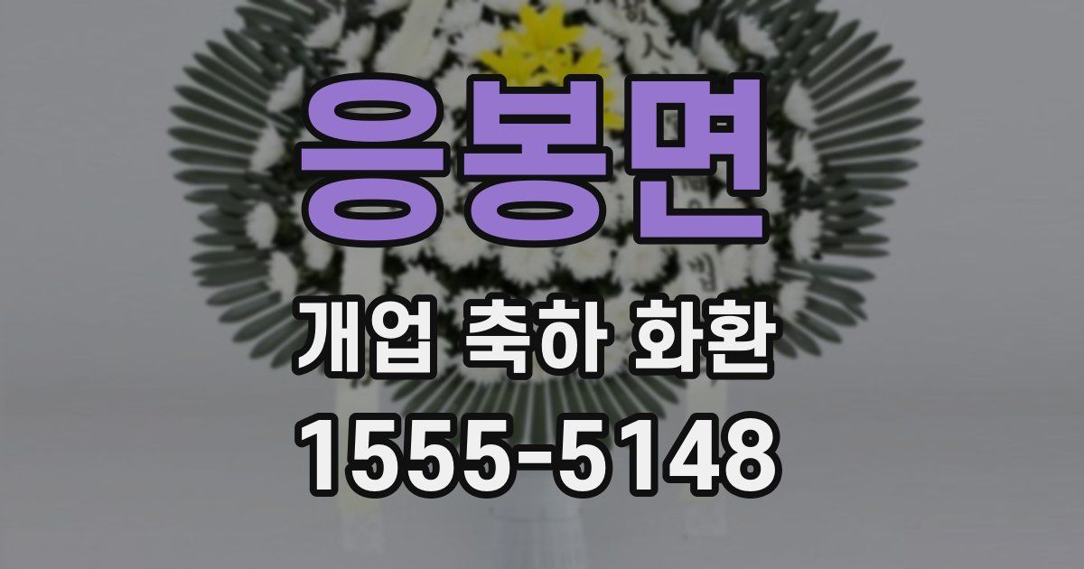 응봉면 개업 축하 화환