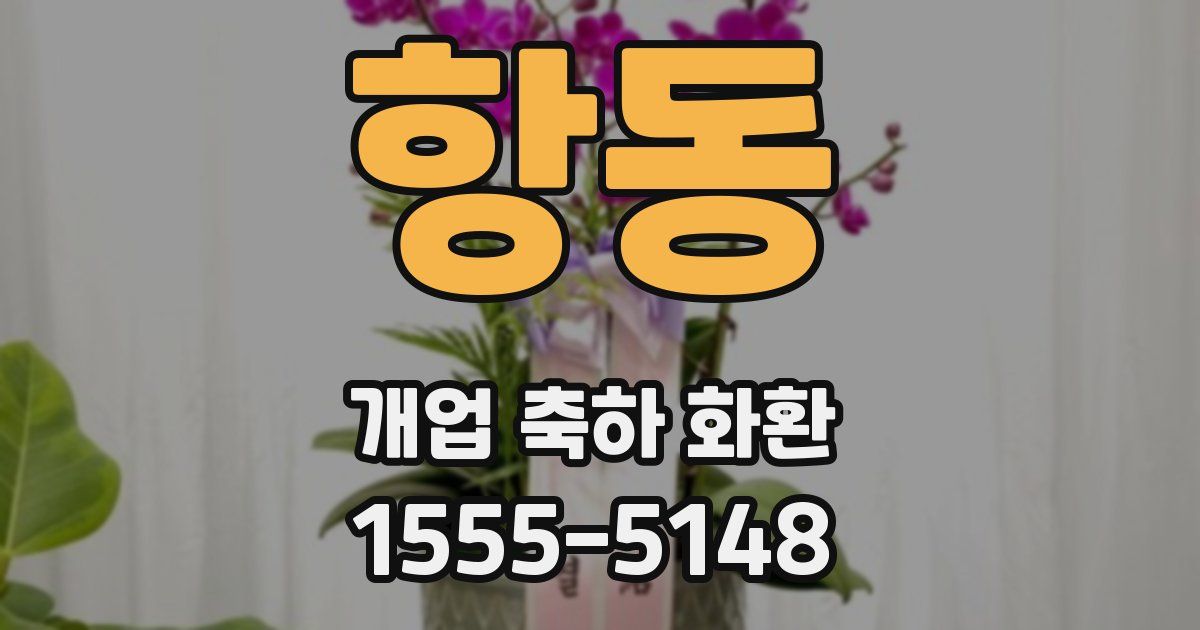 항동 개업 축하 화환