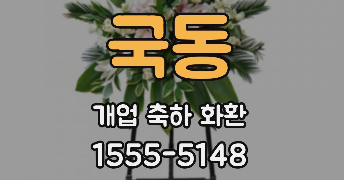 국동 개업 축하 화환