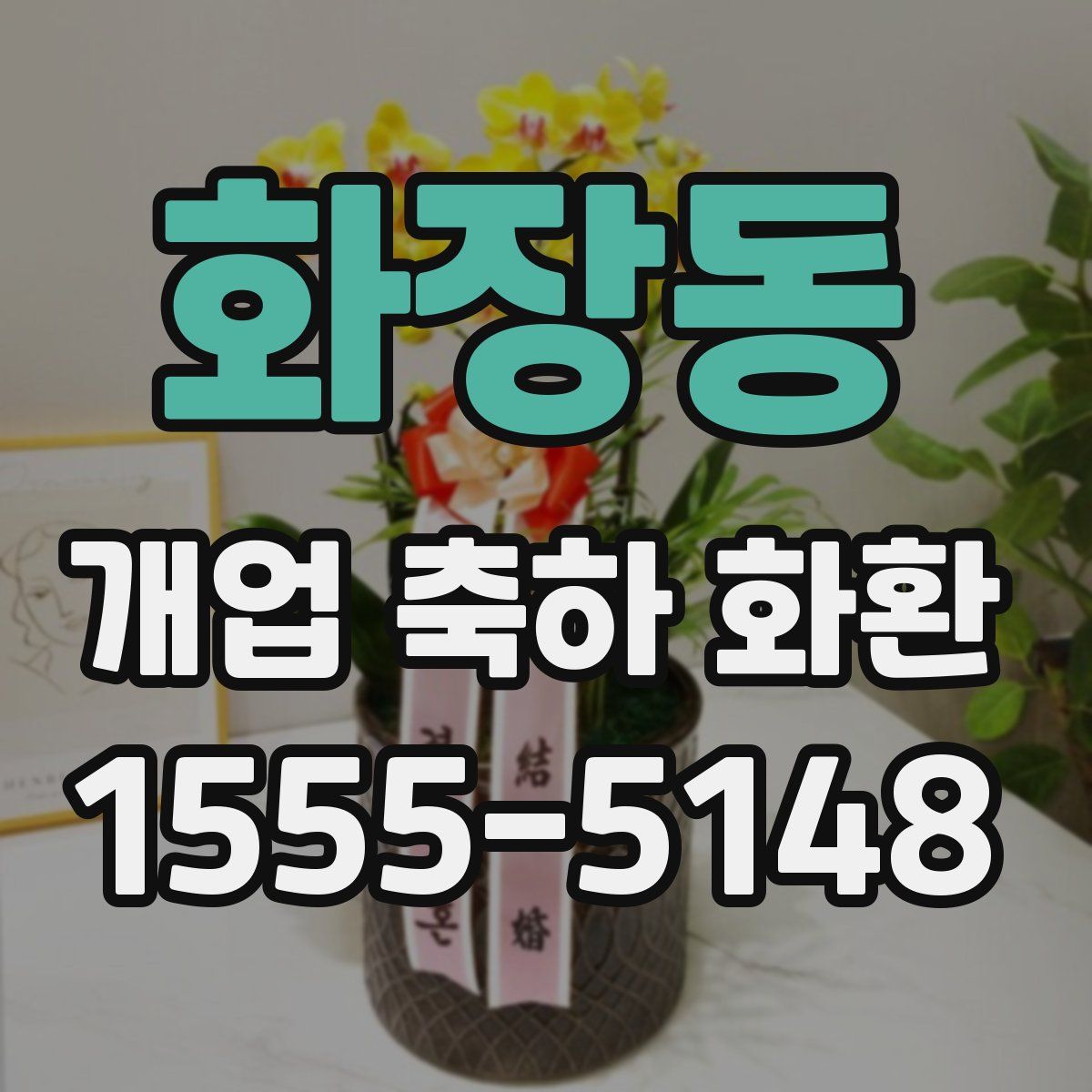 화장동 개업 축하 화환