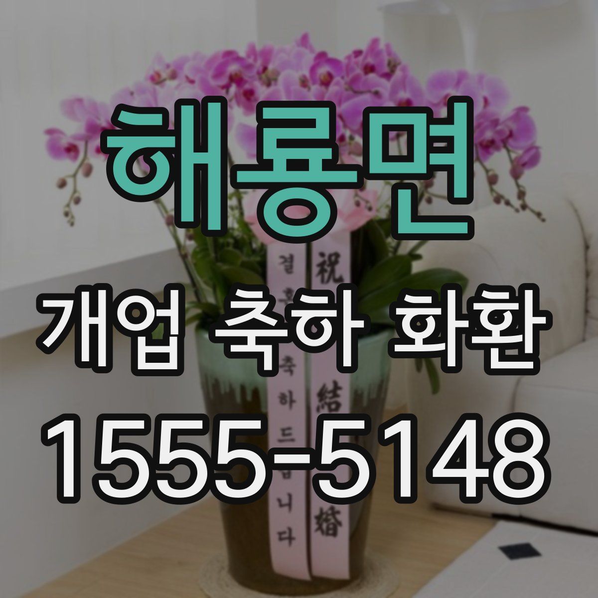 해룡면 개업 축하 화환