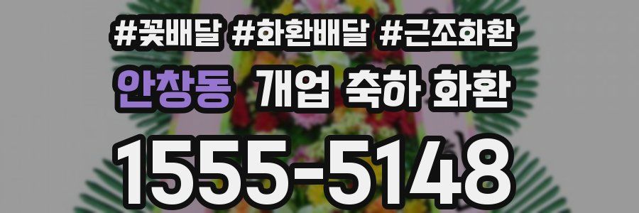 안창동 개업 축하 화환