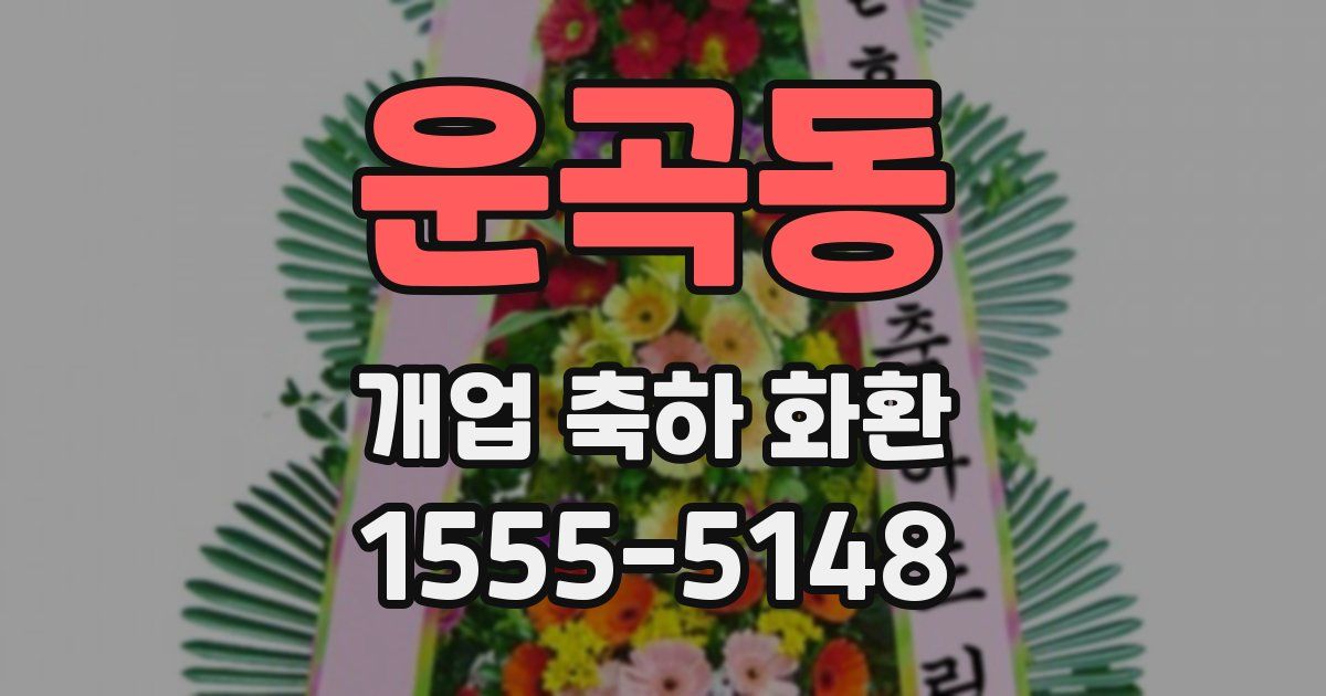 운곡동 개업 축하 화환