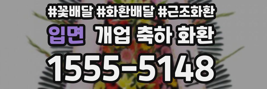 입면 개업 축하 화환