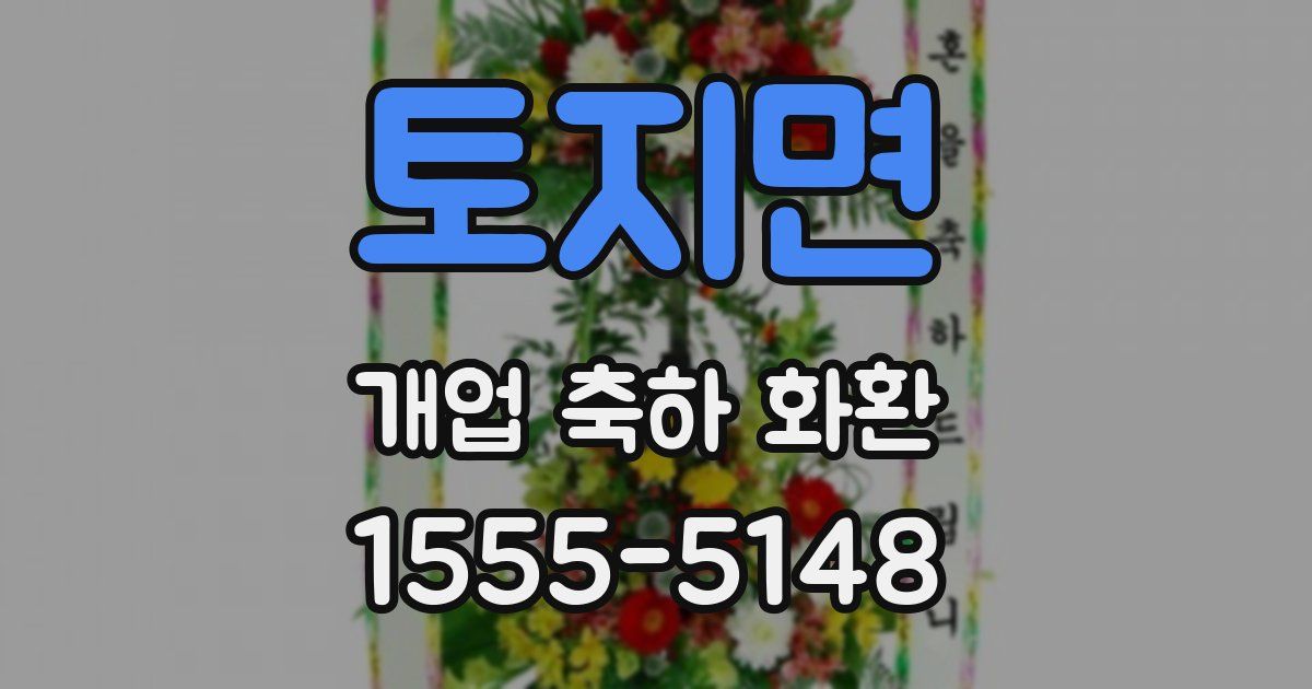 토지면 개업 축하 화환