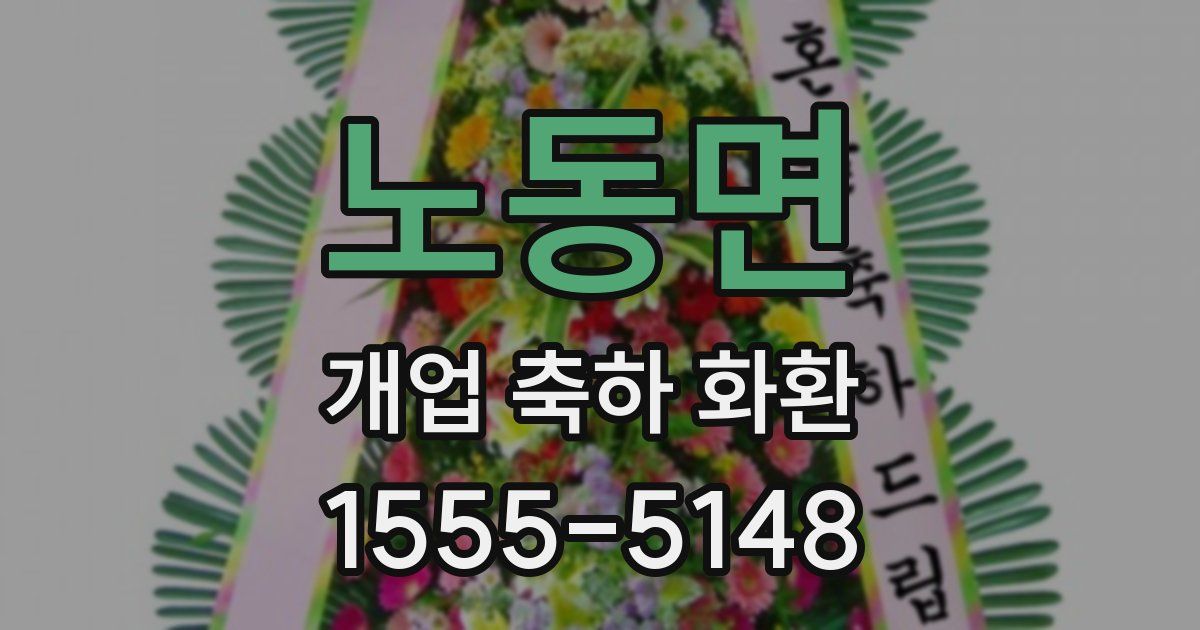 노동면 개업 축하 화환
