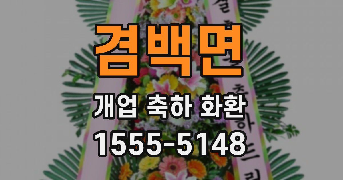 겸백면 개업 축하 화환