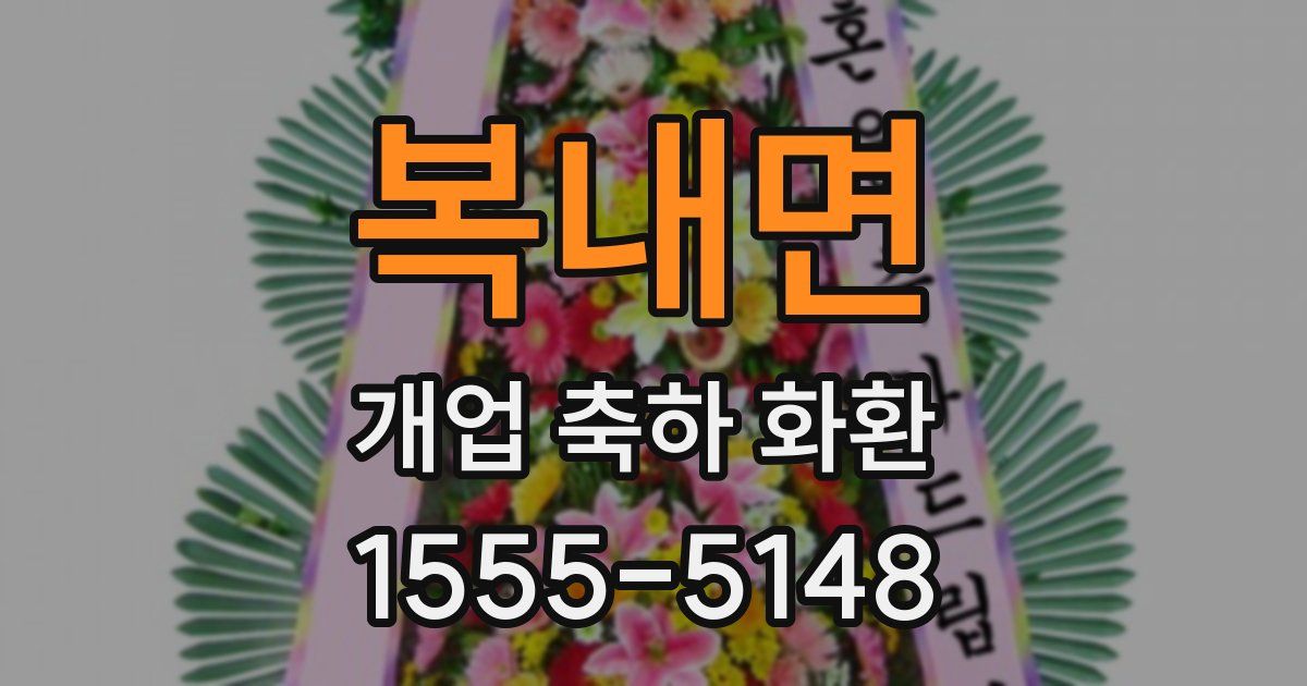 복내면 개업 축하 화환