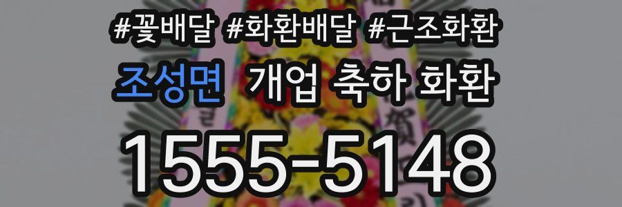 조성면 개업 축하 화환