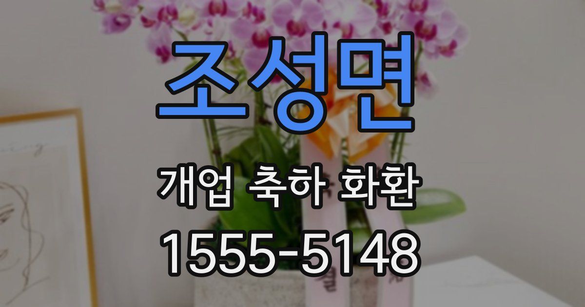 조성면 개업 축하 화환