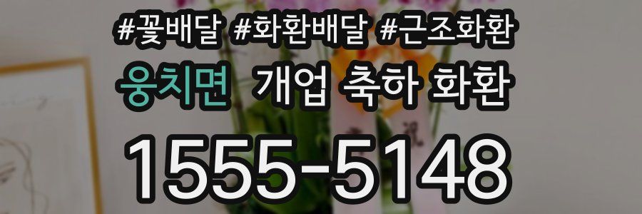 웅치면 개업 축하 화환