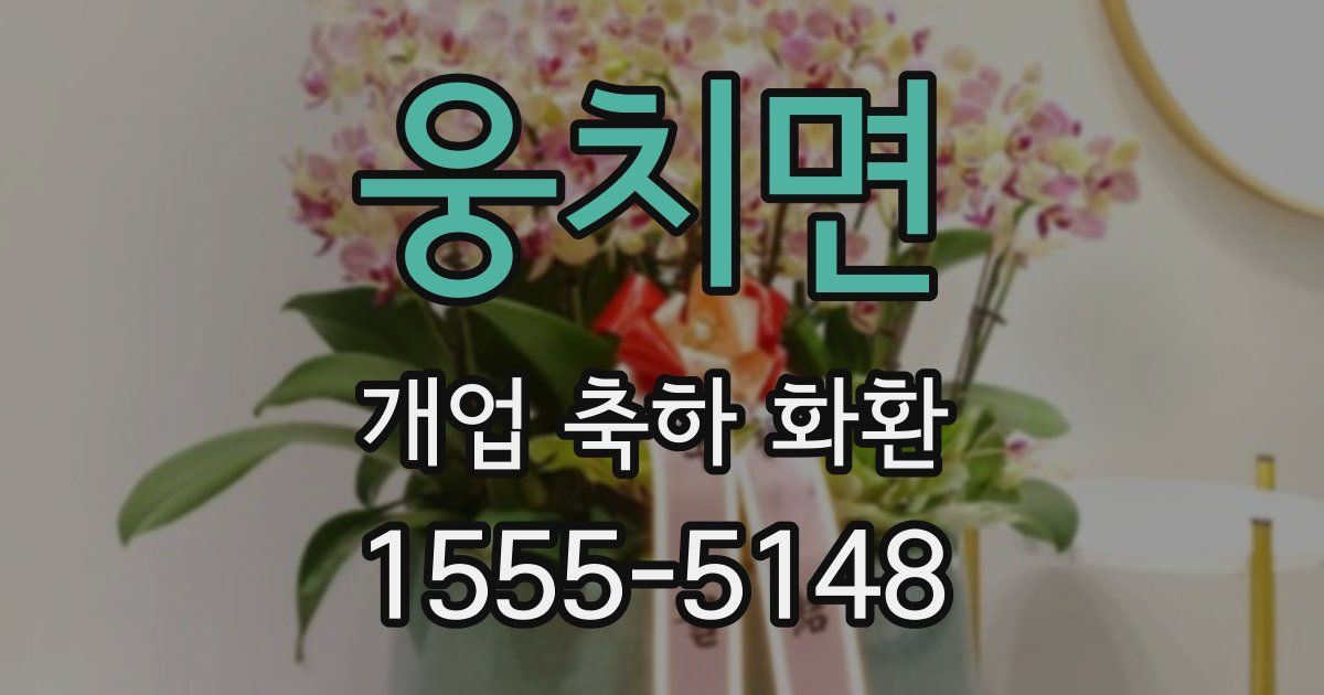 웅치면 개업 축하 화환