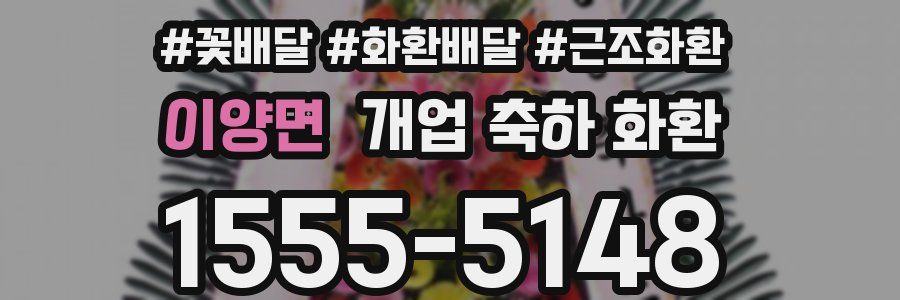 이양면 개업 축하 화환