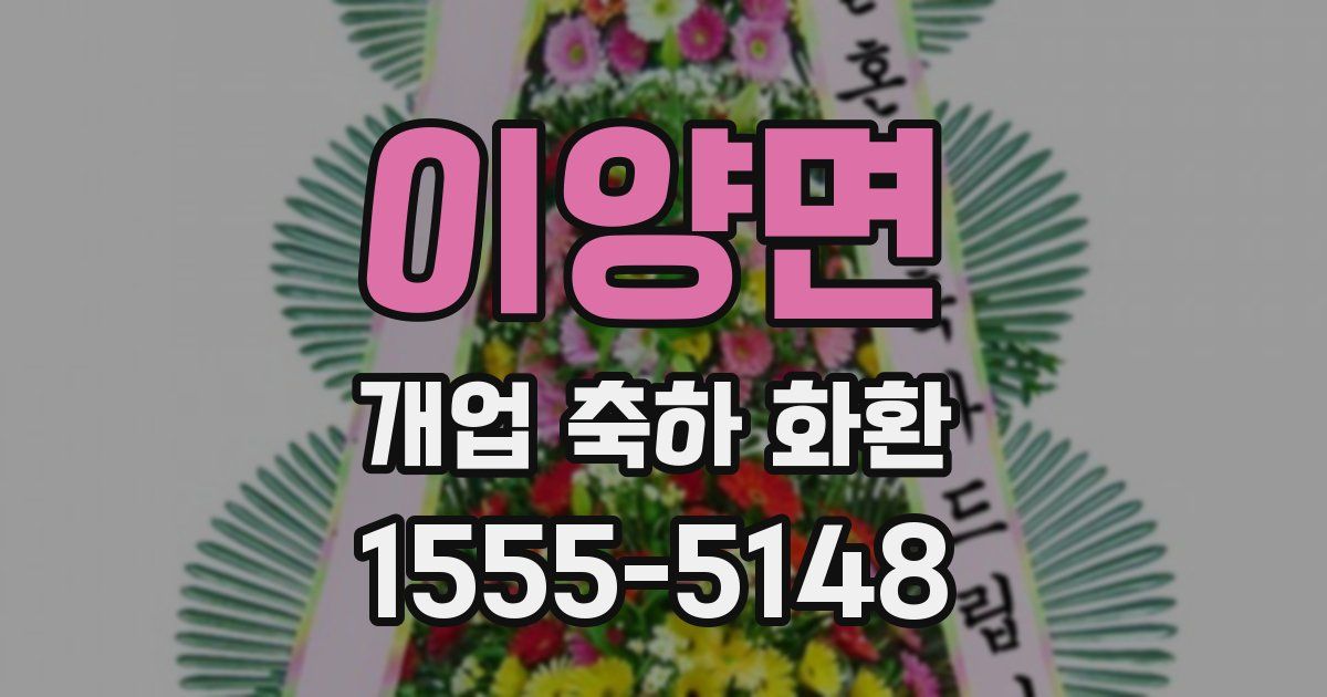 이양면 개업 축하 화환