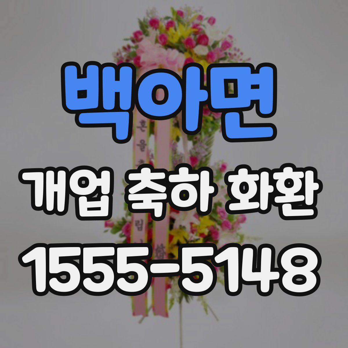 백아면 개업 축하 화환