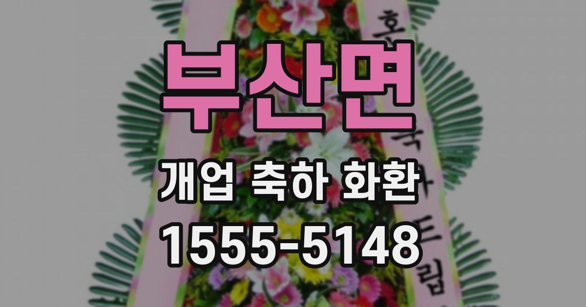 부산면 개업 축하 화환