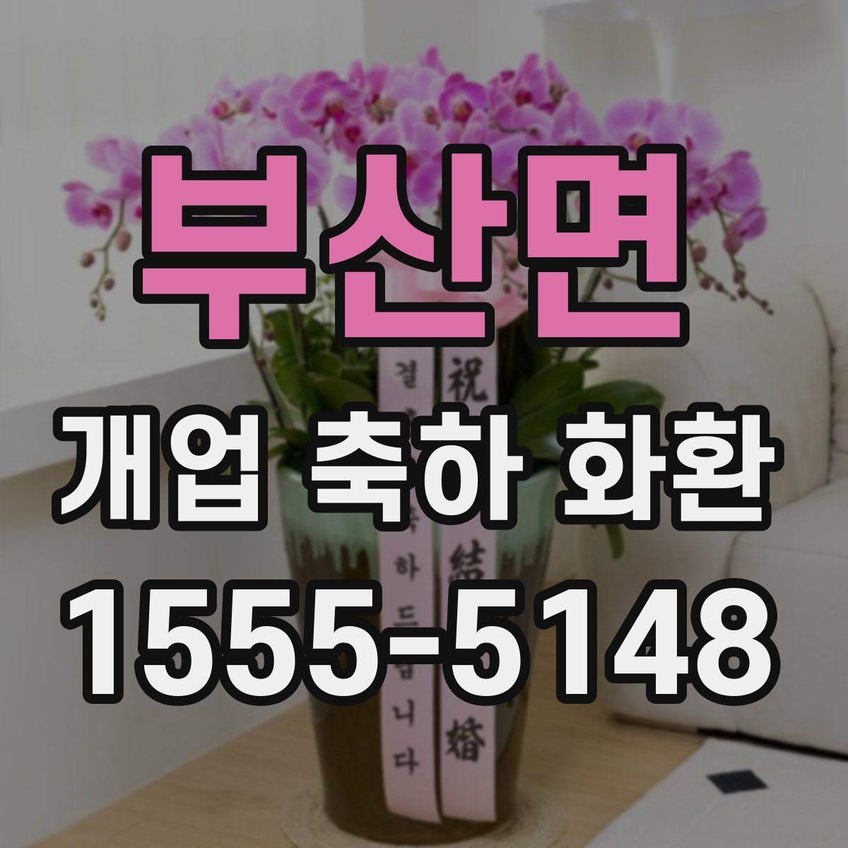 부산면 개업 축하 화환