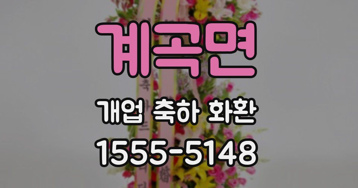 계곡면 개업 축하 화환