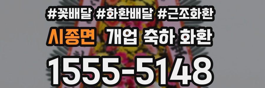 시종면 개업 축하 화환