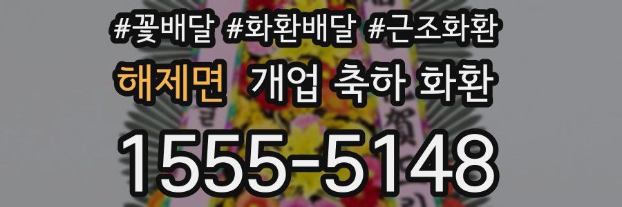 해제면 개업 축하 화환