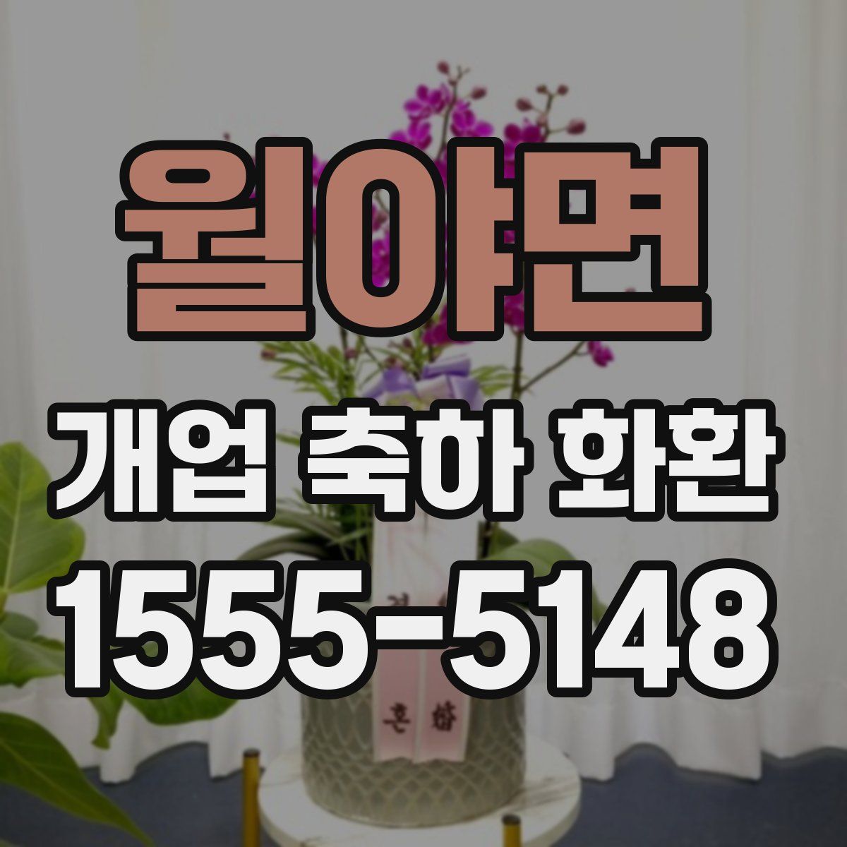 월야면 개업 축하 화환