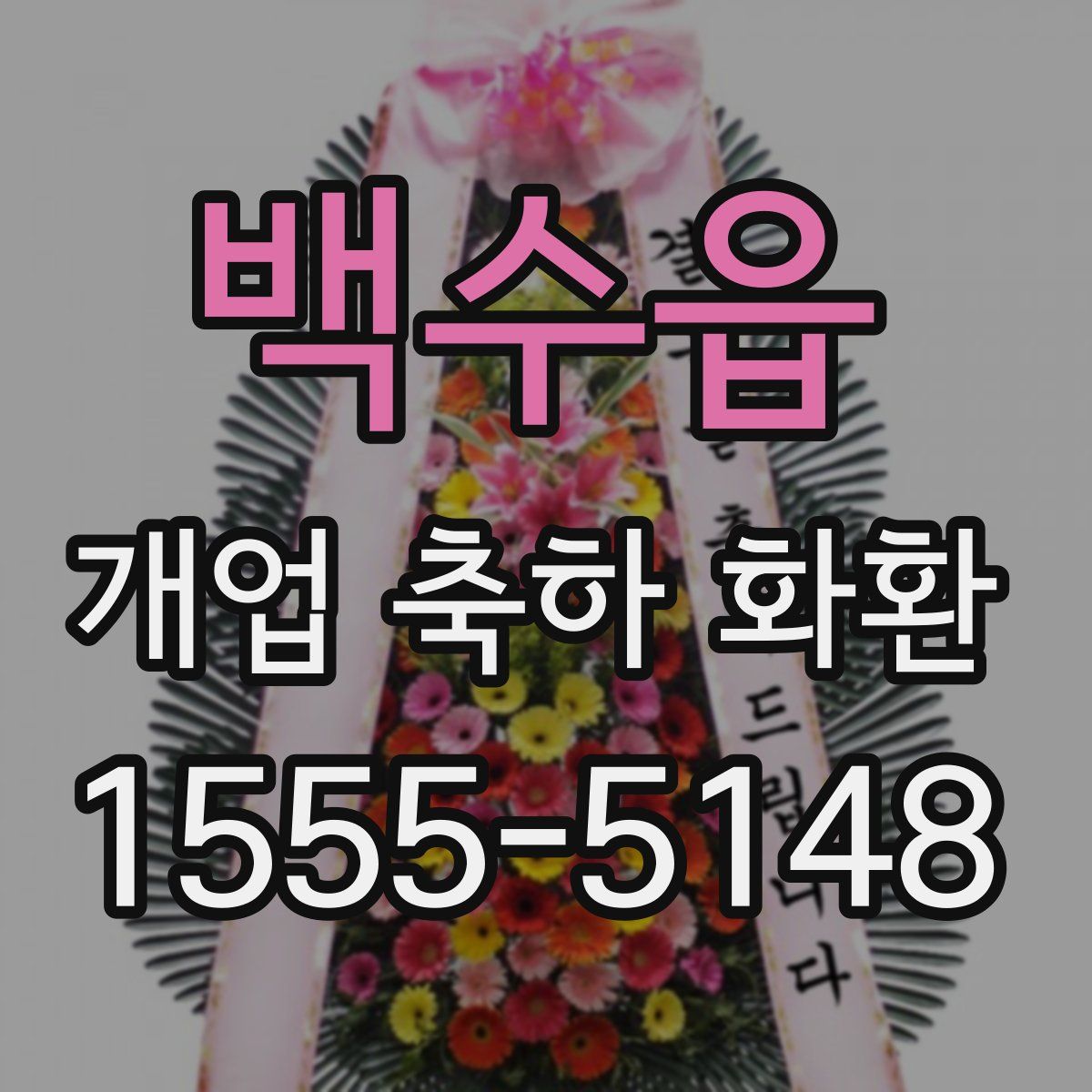 백수읍 개업 축하 화환