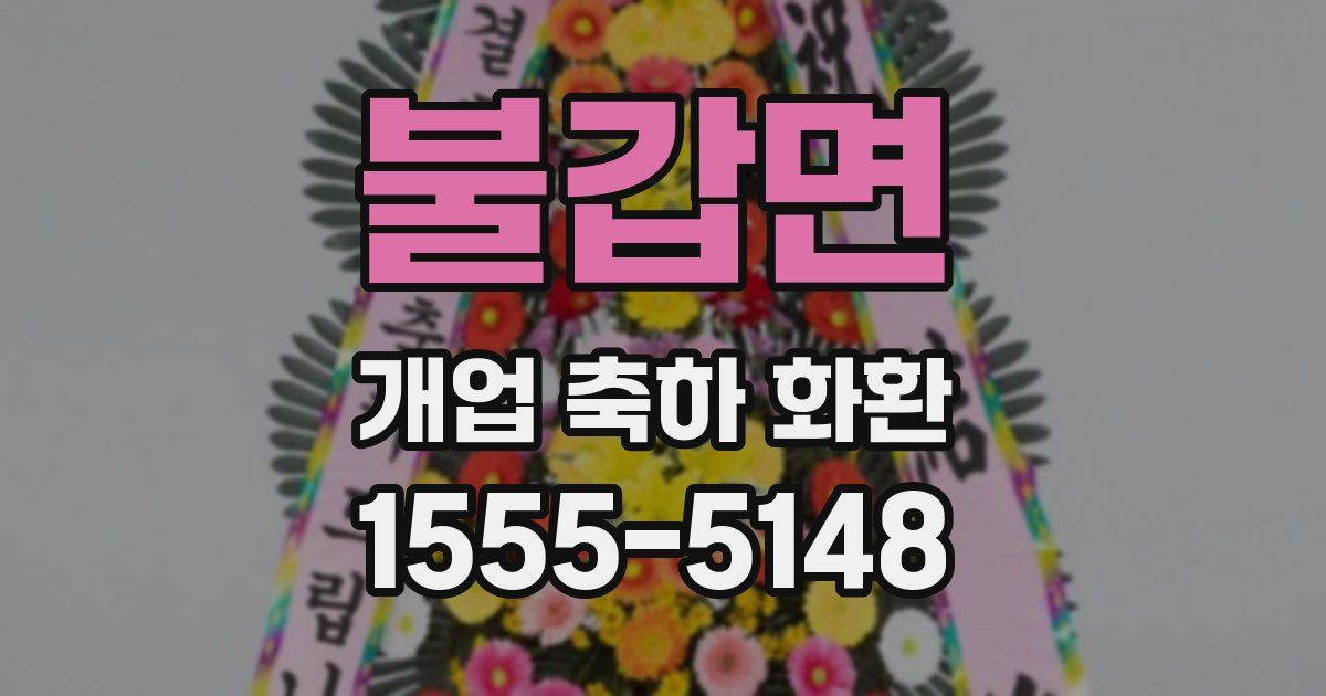 불갑면 개업 축하 화환