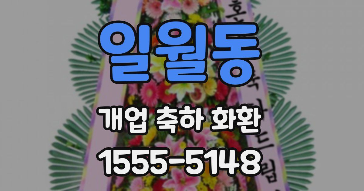 일월동 개업 축하 화환