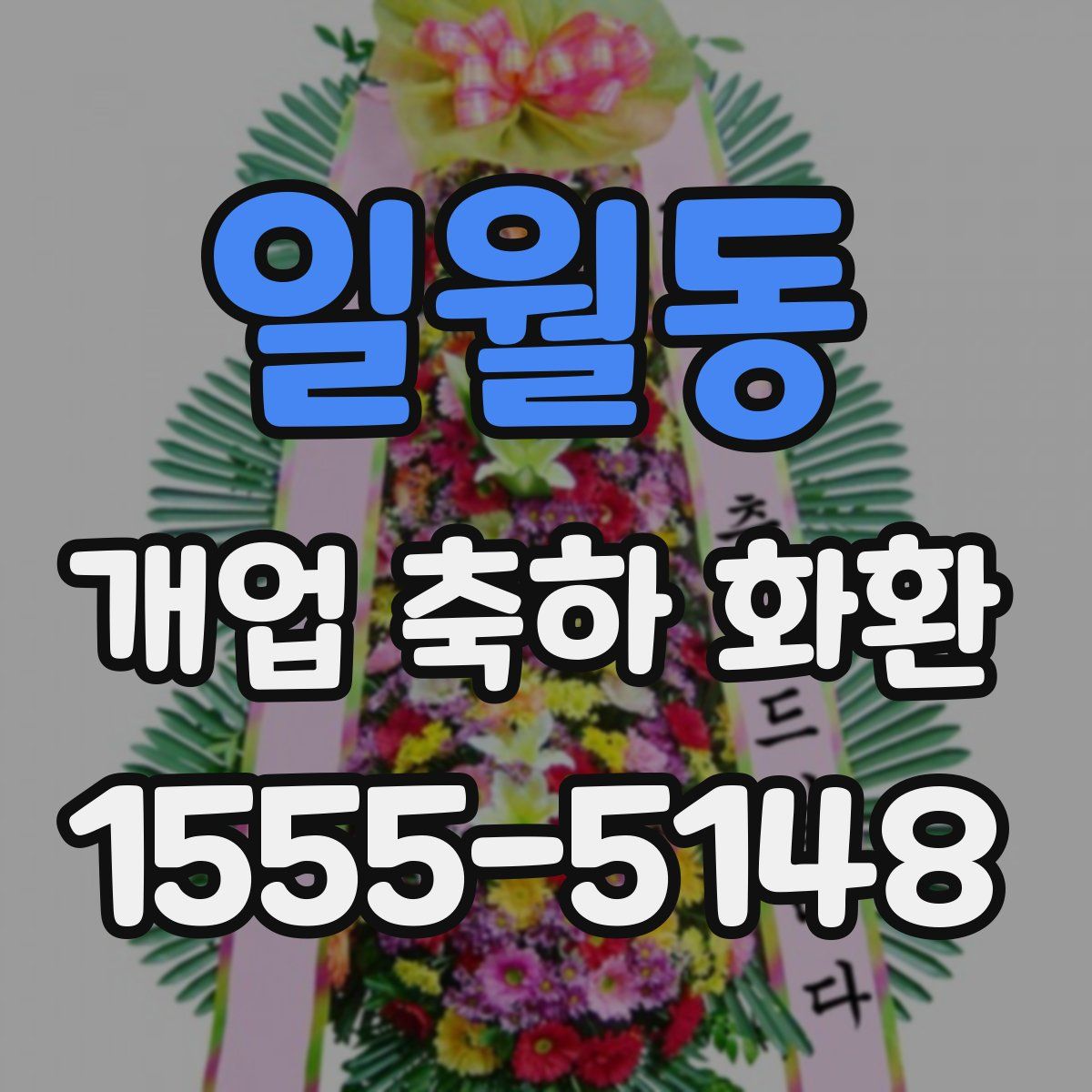 일월동 개업 축하 화환