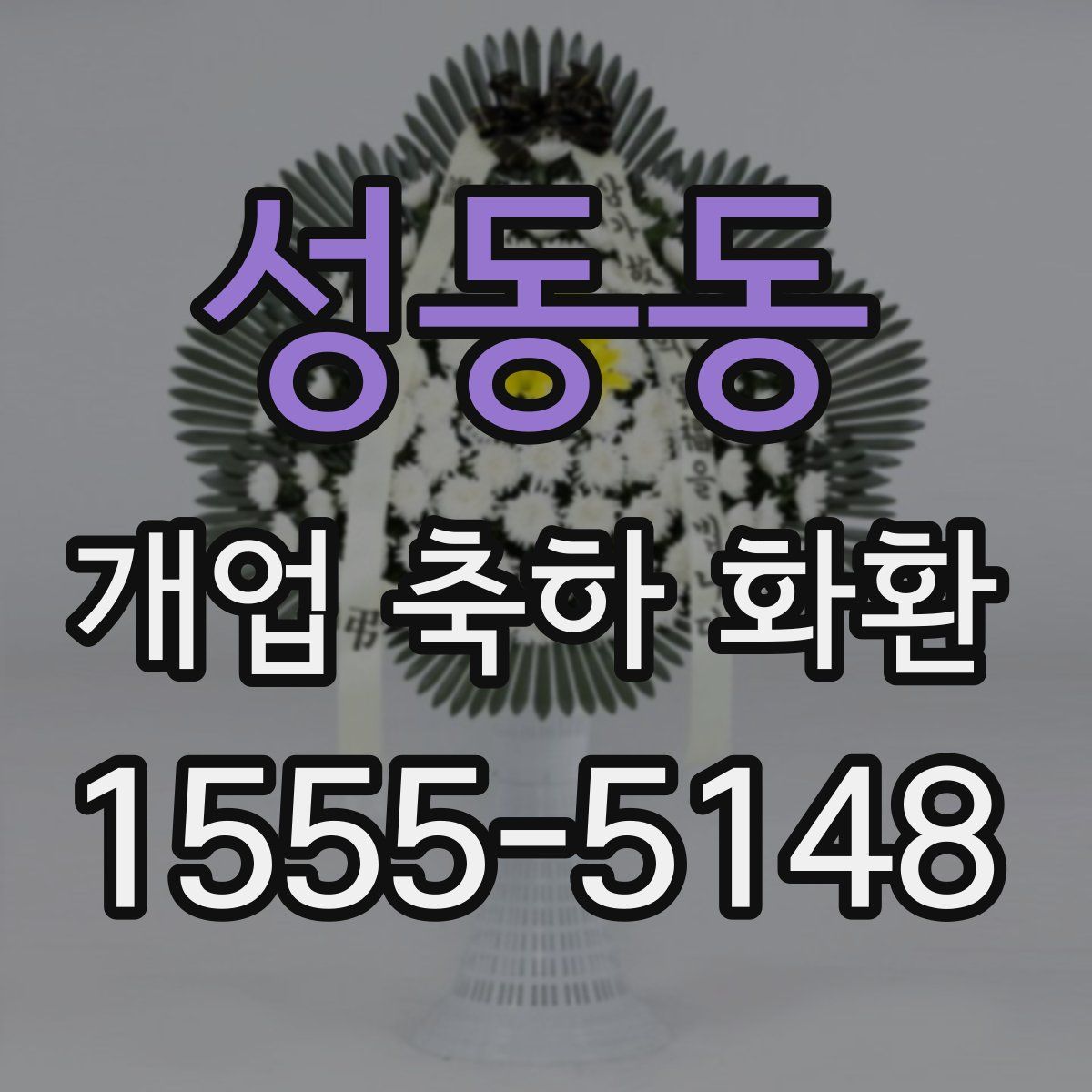 성동동 개업 축하 화환