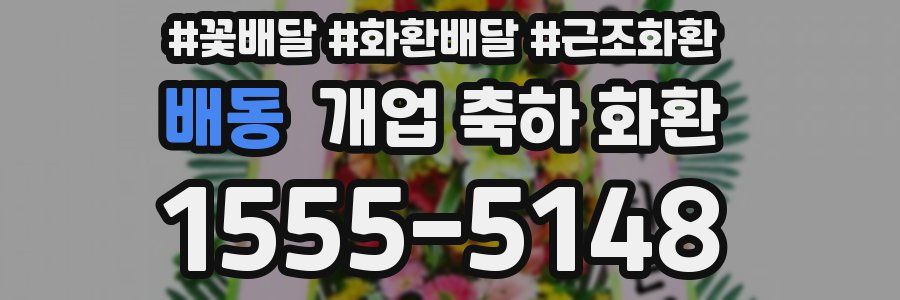 배동 개업 축하 화환