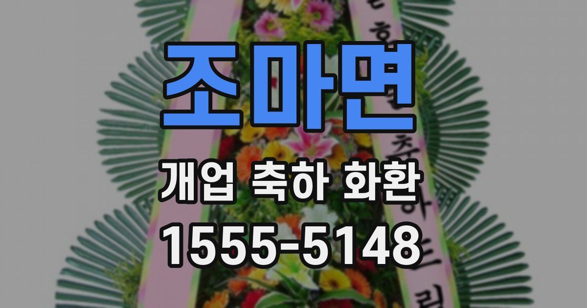 조마면 개업 축하 화환