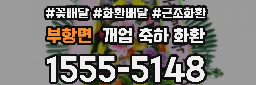 부항면 개업 축하 화환