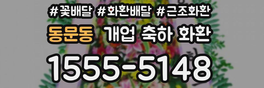 동문동 개업 축하 화환