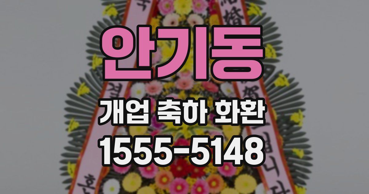 안기동 개업 축하 화환