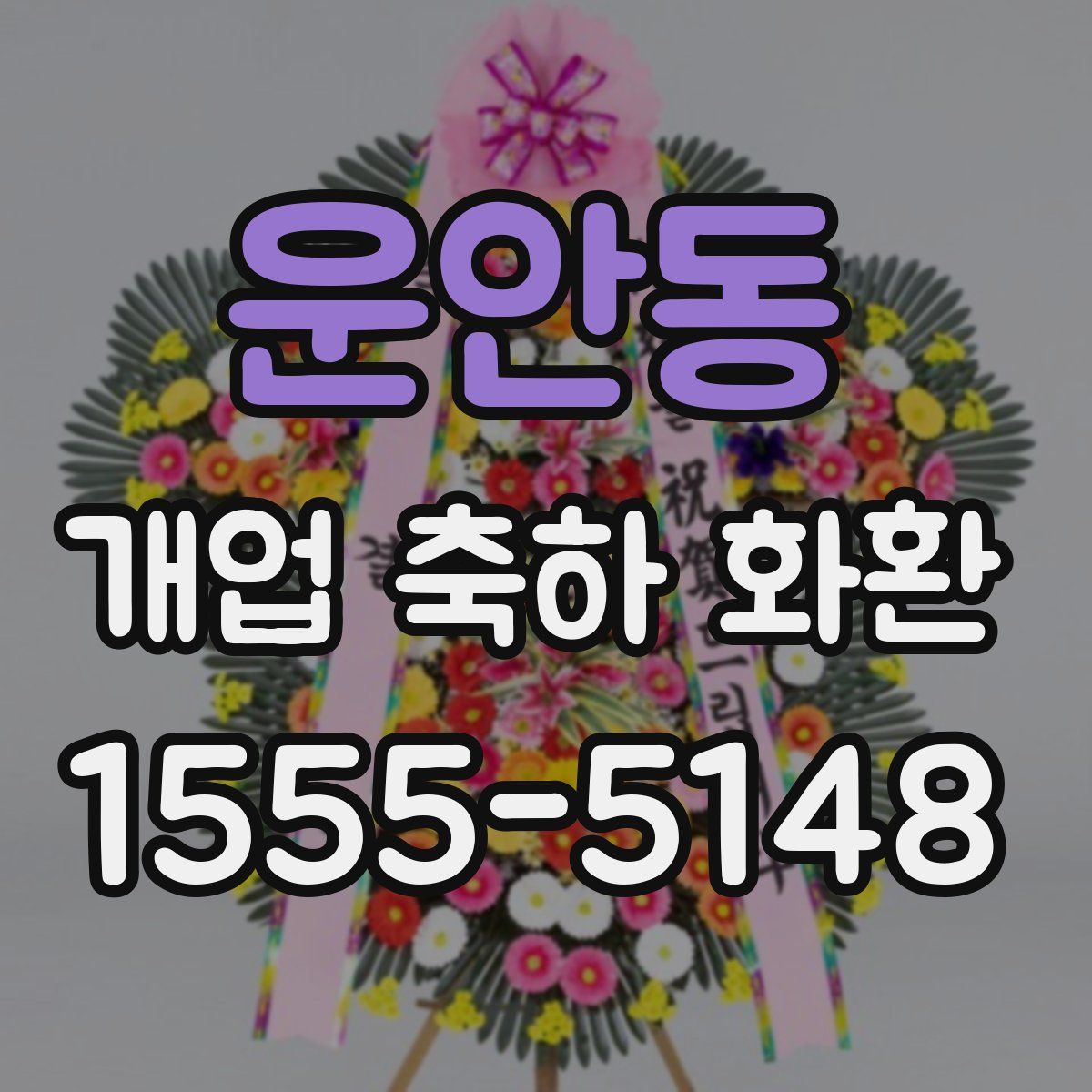 운안동 개업 축하 화환
