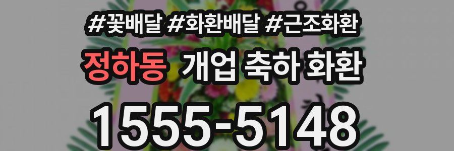 정하동 개업 축하 화환