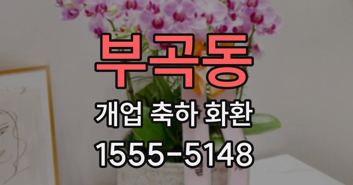 부곡동 개업 축하 화환