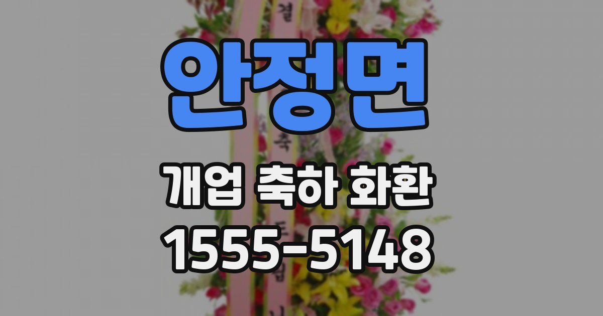 안정면 개업 축하 화환