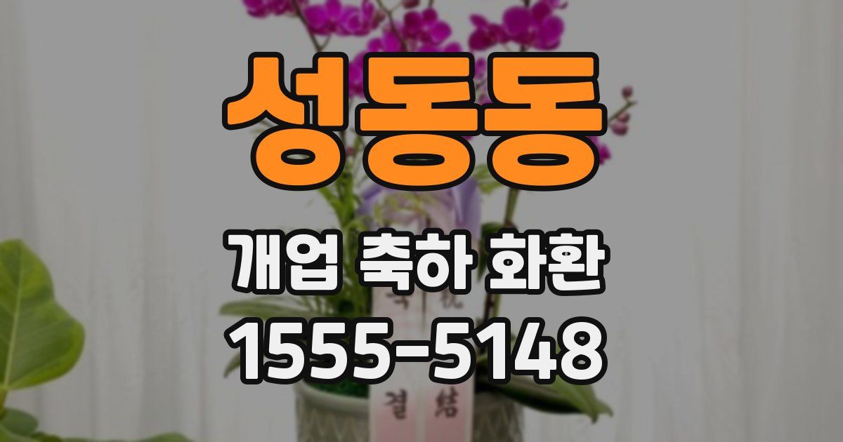 성동동 개업 축하 화환